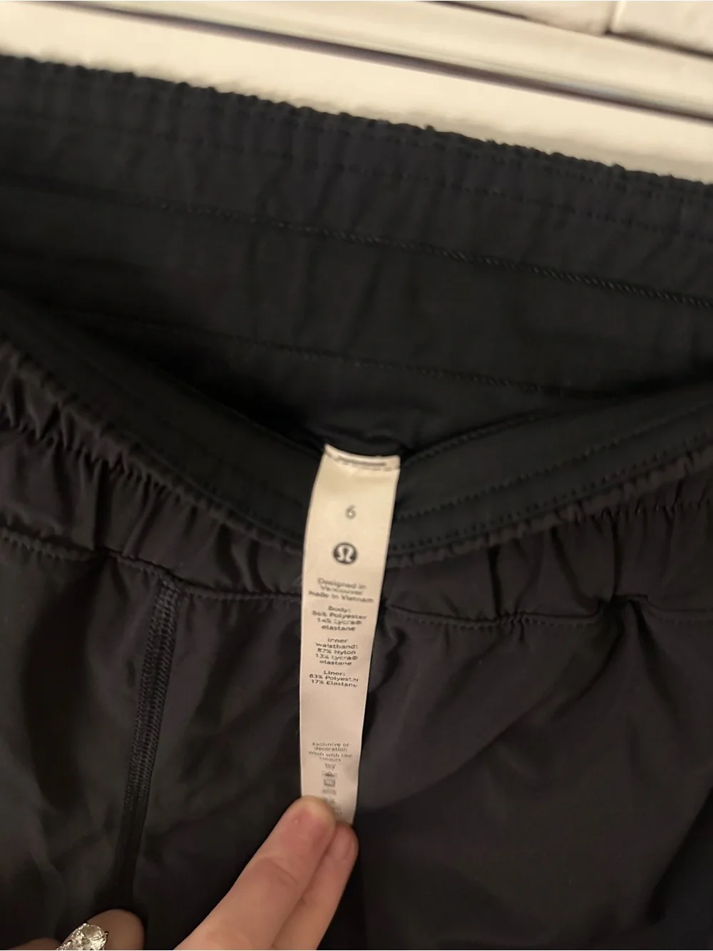 lululemon athletica Black Athletic Running Shorts
